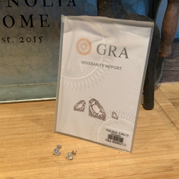 4 ctw Moissanite earrings